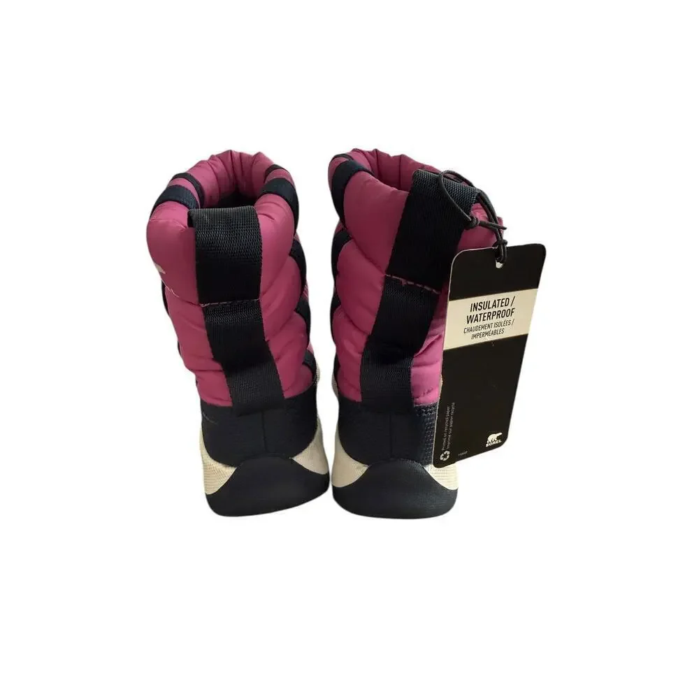 Sorel Kids Cactus Pink Black Youth Whitney™ II Puffy Mid Winter Boot Size 8